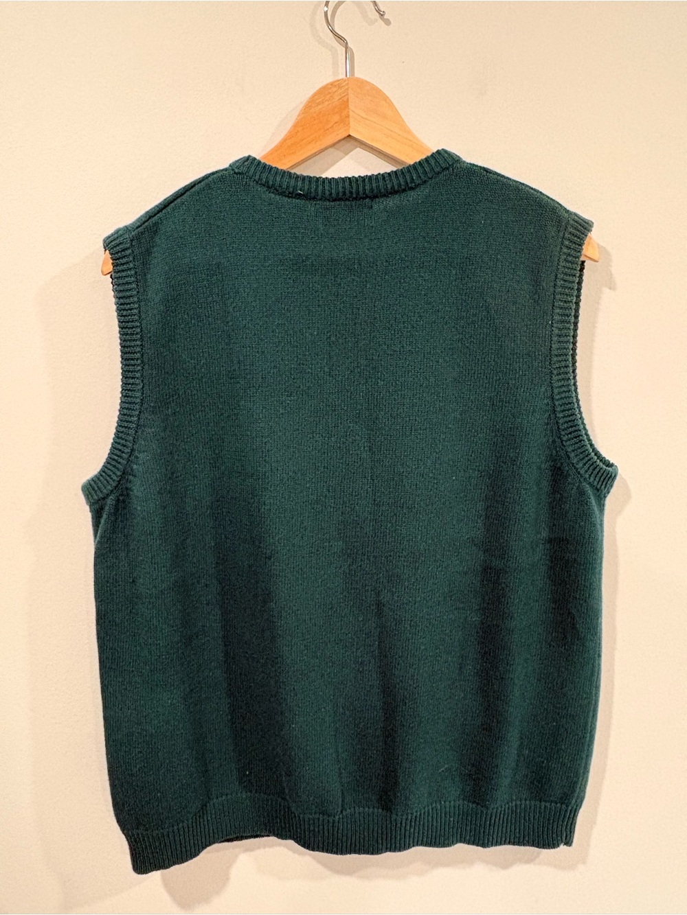 Vintage Tabi Forest Green Floral Embroidered Sweater Vest | Made in Canada | - Picture 3 of 8
